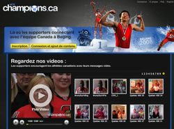 CloudRaker transforme le site NosChampions.ca juste à temps pour les Jeux Olympiques de Beijing  