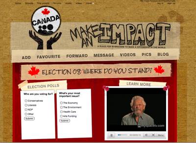 MySpace Canada lance le forum en ligne des élections 2008