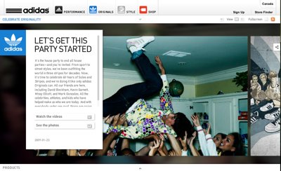 Sid Lee et Hue Web Studio lancent le nouveau site d’adidas Originals
