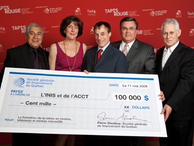 Première édition de « Tapis rouge pour la relève » : La SGF remet 100 000 $ à l’INIS et l’ACCT