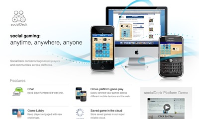 SocialDeck lance son premier jeu qui intègre les plateformes Facebook, iPhone et Blackberry