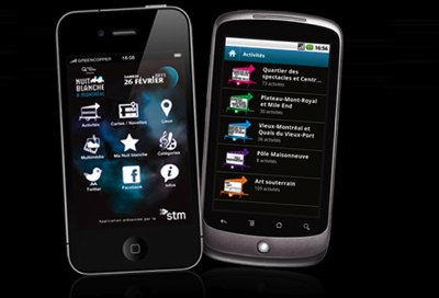 La Nuit blanche propose une application mobile pour iPhone et Androïd