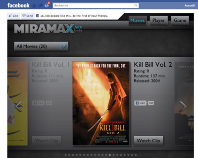 Miramax fait le saut sur Facebook