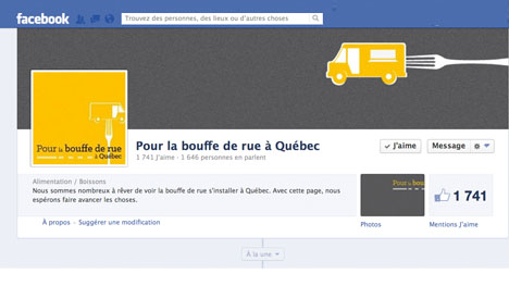 Bouffe de rue : Québec se mobilise sur Facebook