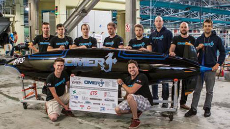 Le sous-marin OMER 9 de l’ÉTS remporte l’European International Submarine Races