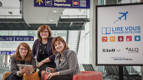 L’aéroport Montréal-Trudeau offre maintenant le téléchargement de livres d’auteurs québécois grâce au projet Lire vous transporte 