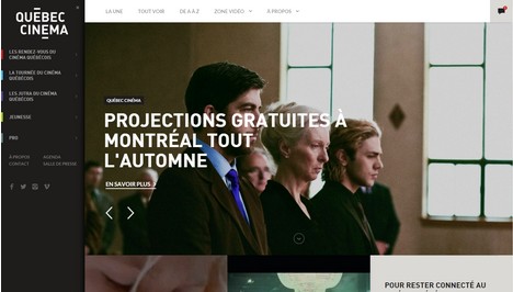 Le site Web de Québec Cinéma en constante évolution