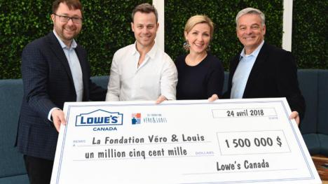 Lowe’s Canada fournira 1,5 M $ à la Fondation Véro & Louis