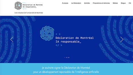 Dévoilement de la Déclaration de Montréal pour un développement responsable de l’IA