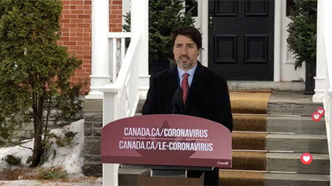 COVID-19 : Justin Trudeau annonce une subvention salariale de 75 %