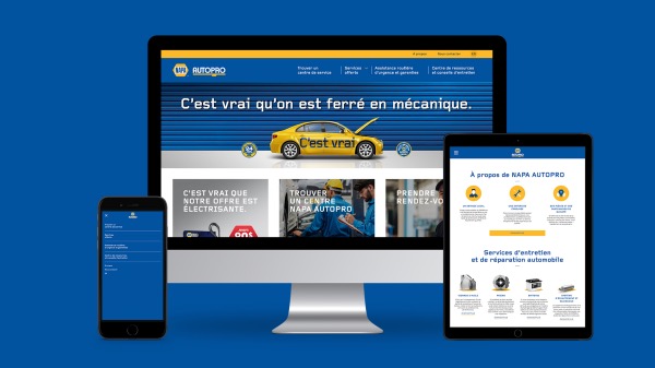 L’agence Minimal réalise le nouveau site Web de Napa Autopro