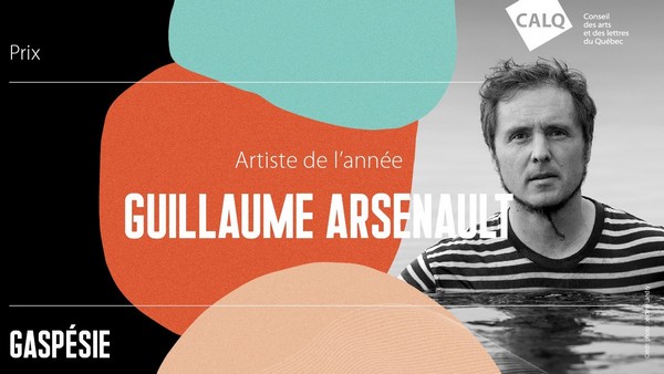 Guillaume Arsenault reçoit le Prix du CALQ - Artiste de l’année en Gaspésie